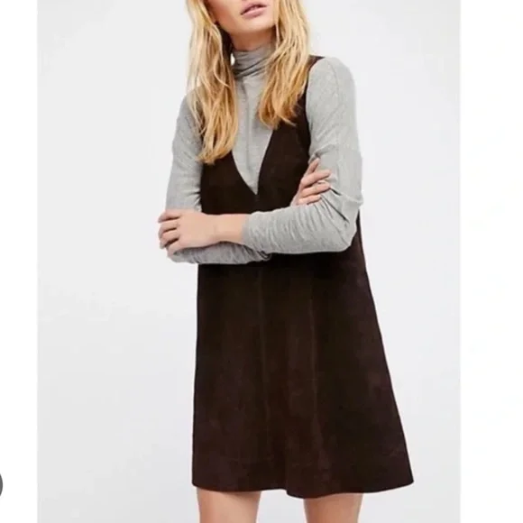 Free People | Dresses | Free People Retro Love Suede Mini Dress | Poshmark